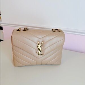 Yves Saint Laurent Nude Quilted Shoulder Bag